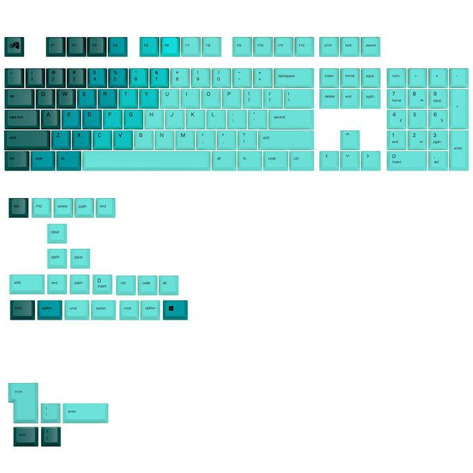 Glorious PC Gaming Race KeyCaps GPBT KeyCaps ANSI Layout US PBT-Sub-Rain-RainforestGlorious (Glo-KB-Acc-GPBT-GR-RFO-US)