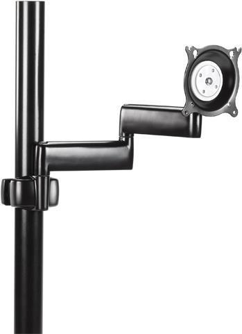 Porta del tubo a doppio braccio rotante e tilzi per schermi piatti (fino a 66,00 cm (26 ")) nero (KPD110B)