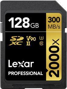 Memoria flash Lexar 2000x 128 GB SDHC Classe 10 (128GB Professional SDH UHS-II Card) [LSD2000128G-BNNNG]