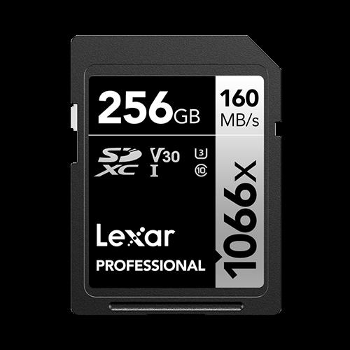 Memoria flash Lexar Professional 1066x 256 GB SDXC UHS-I Classe 10 (256GB Card) [LSD1066256G-BNNNG]