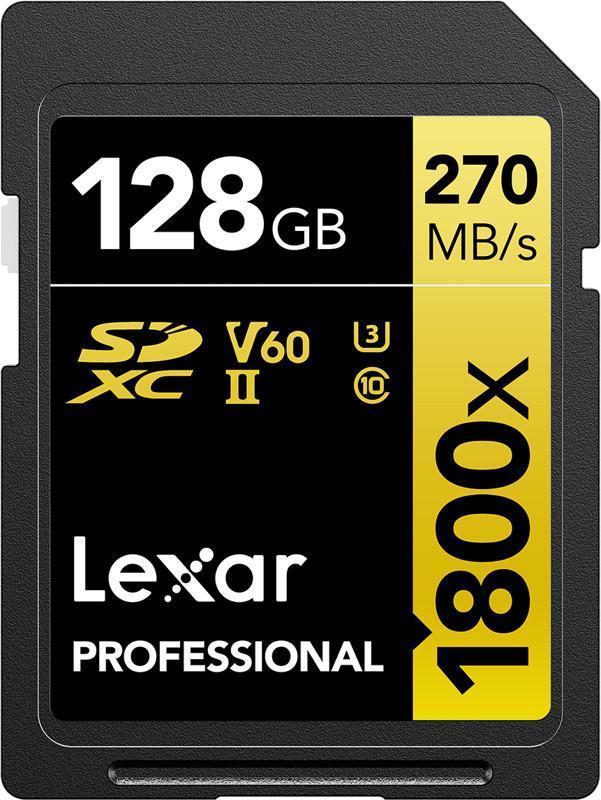 Lexar LSD1800128G-BNNNG memoria flash 128 GB SDXC UHS-II Classe 10 (128GB Lexar Professional 1800x SDHC UHS-II Card)