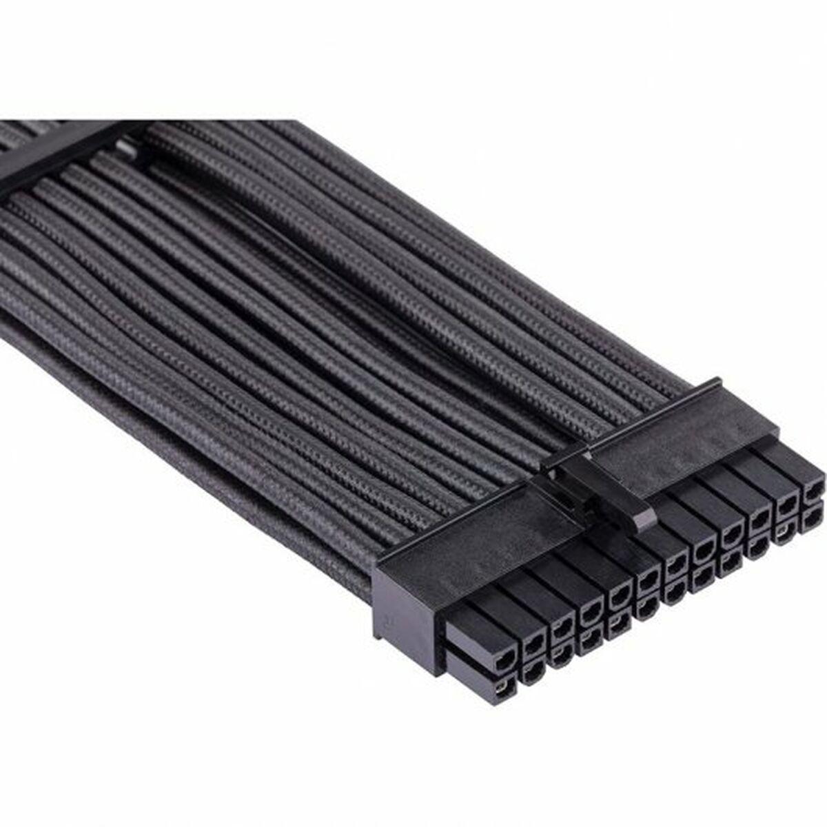 PREMIUM INDIVIDUALLY SLEEVED 24PIN CABLE BLACK