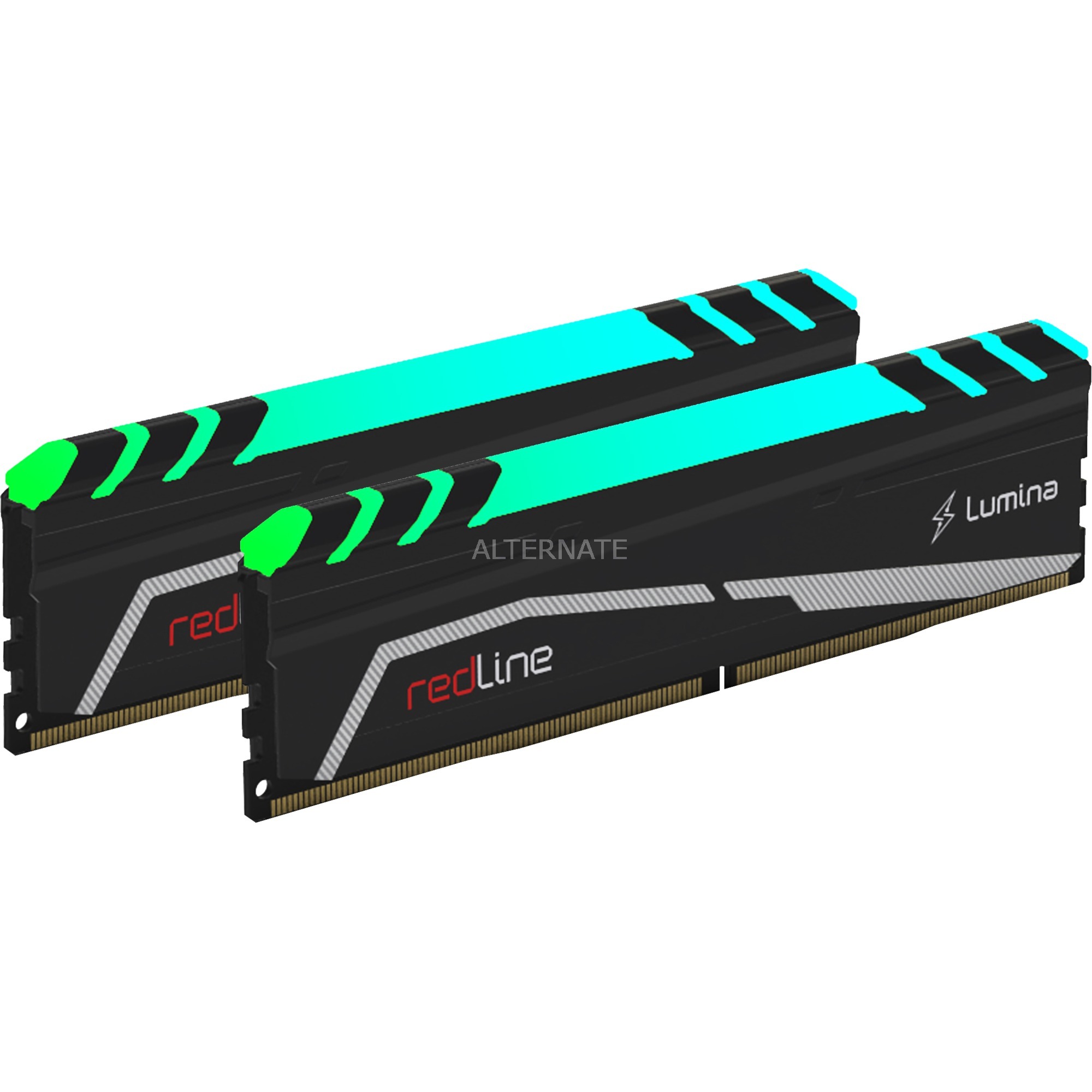 DIMM 64 GB DDR4-3600 2x 32 GB kit doppio nero MLA4C360GKKP32GX2 Redline Lumina RGB INTEL XMP