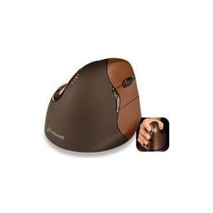 Evoluent VerticalMouse 4 Small Optisk TrÃƒÂ¥dlÃƒÂ¸s Sort Brun