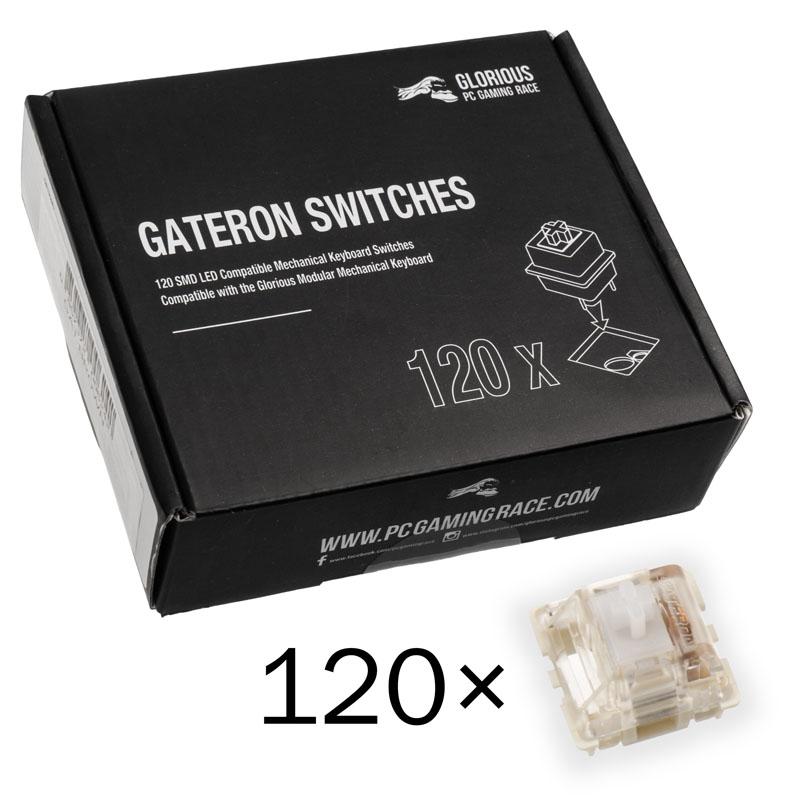Glorious PC Gaming Race GAT-CLEAR interruttore a chiave Trasparente 120 pz (Glorious Gateron White Switches - Linear Silent [12