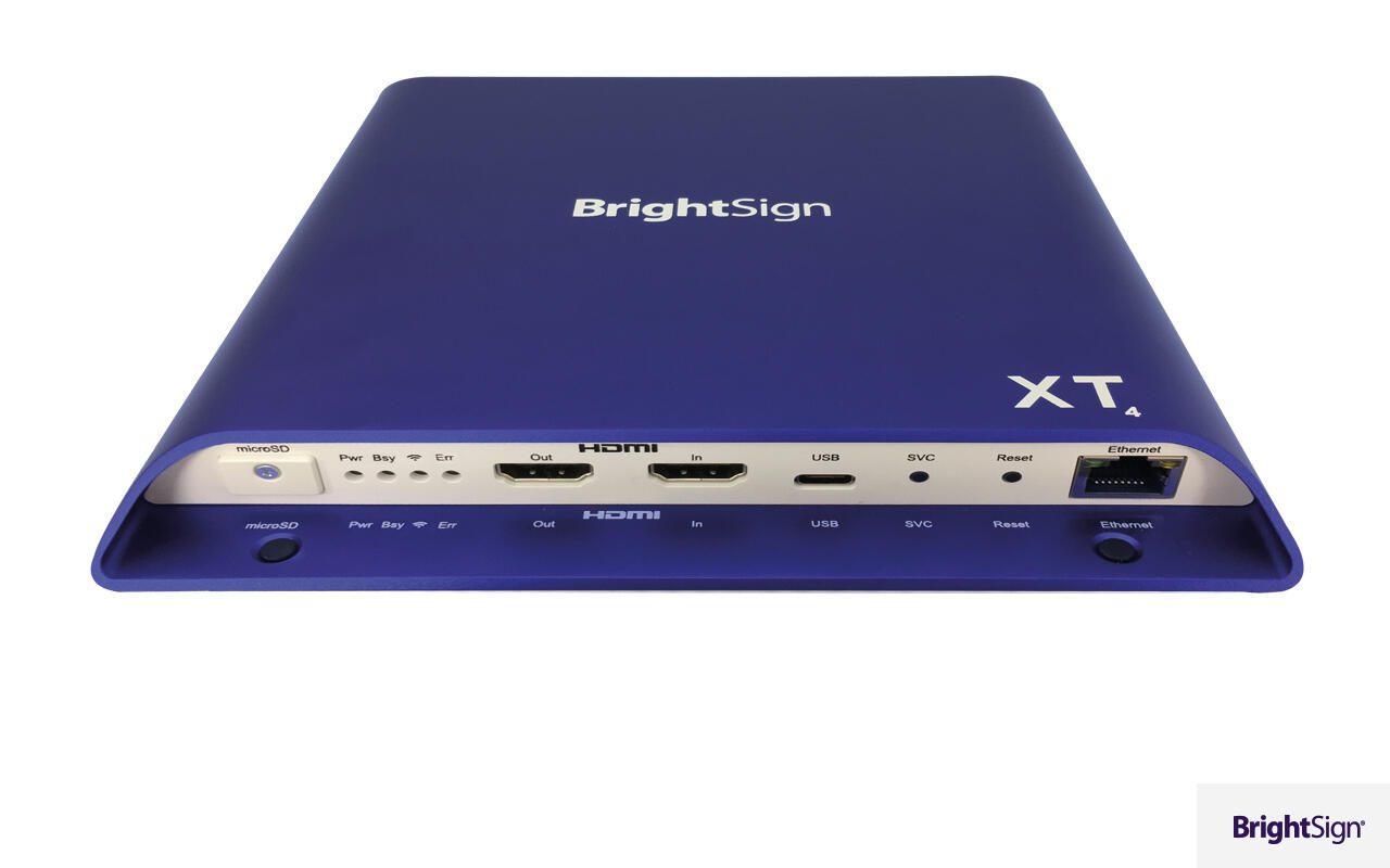BrightSign XT1144 Digital Signage Media Player (video 4KP60, HDMI, USB, LAN, M.2 SSD)