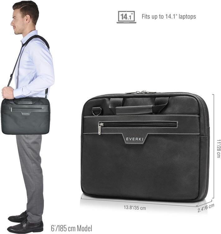 Everki Business 414 358 cm 14.1 Valigetta ventiquattrore Nero (Tasche Everki Business fr NB bis 141)