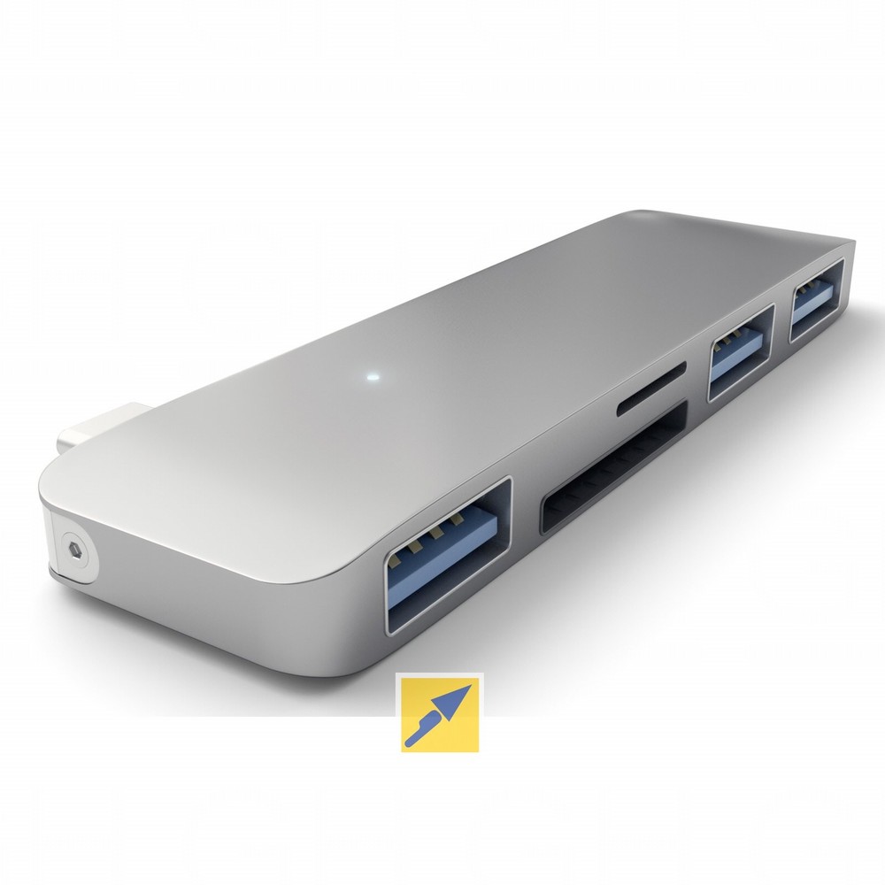 ST-TCUHM, USB 3.2 Gen 1 (3.1 Gen 1) Type-C, argento, alluminio