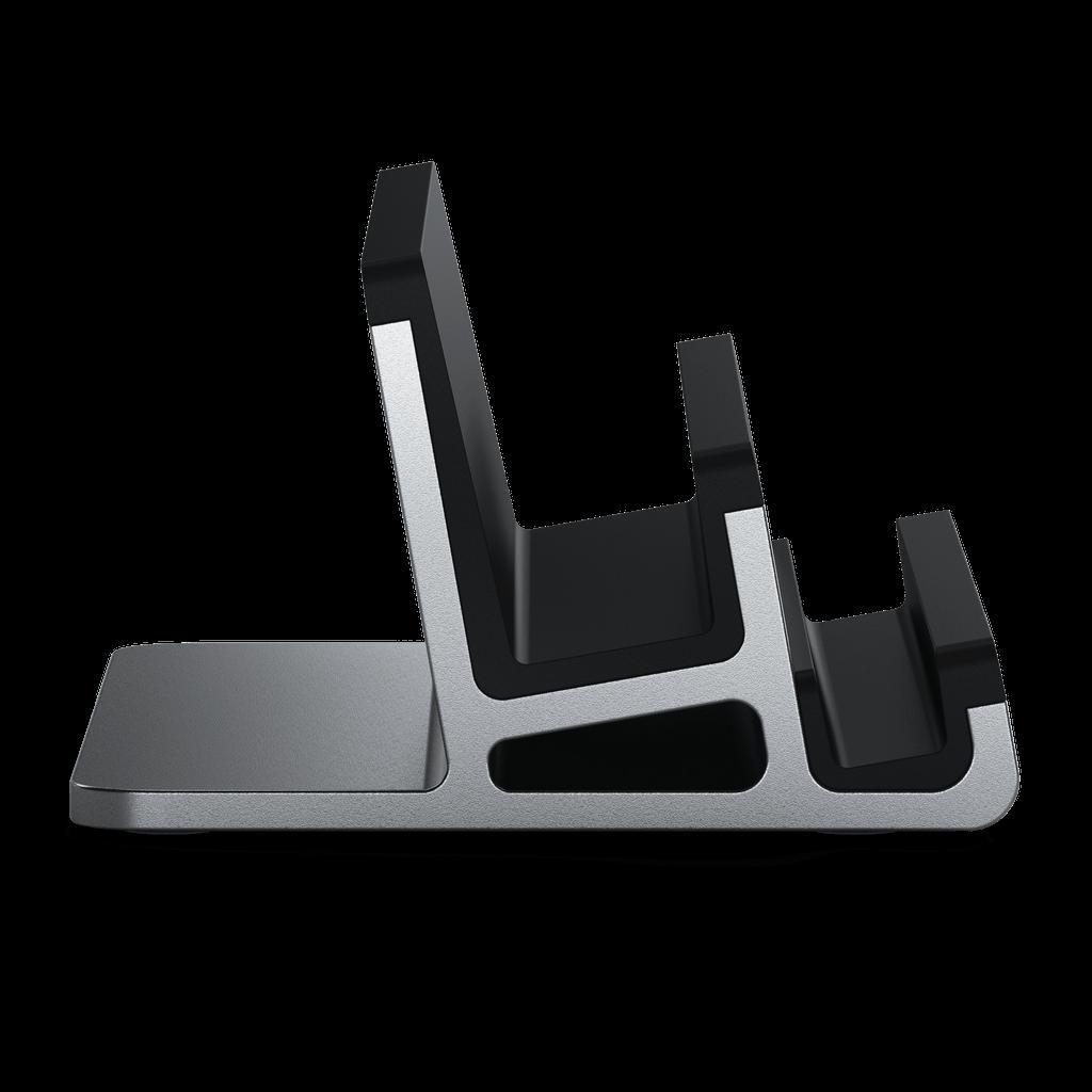 Satechi ST-ADVSM supporto per laptop Supporto per laptop e tablet Argento (Satechi Dual Vertical Laptop Stand)