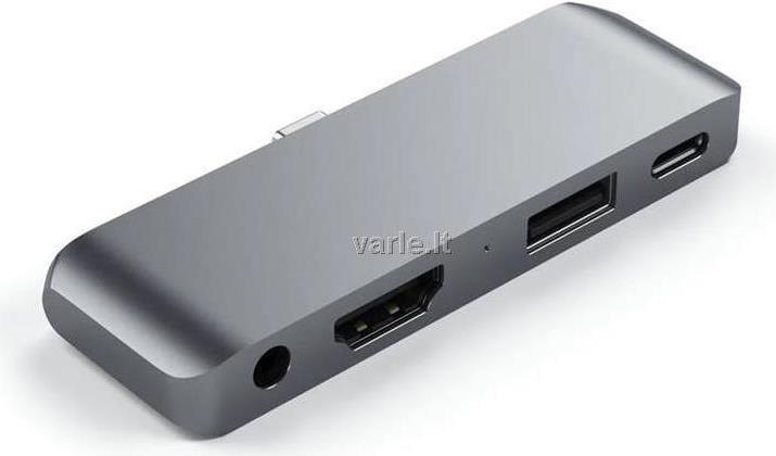 Stazione docking del laptop satechi ST-MPHSDM e Porteplicatore cablato USB 3.2 Gen 2 (3.1 Gen 2) Type-C Black (ST-MPHSDM)