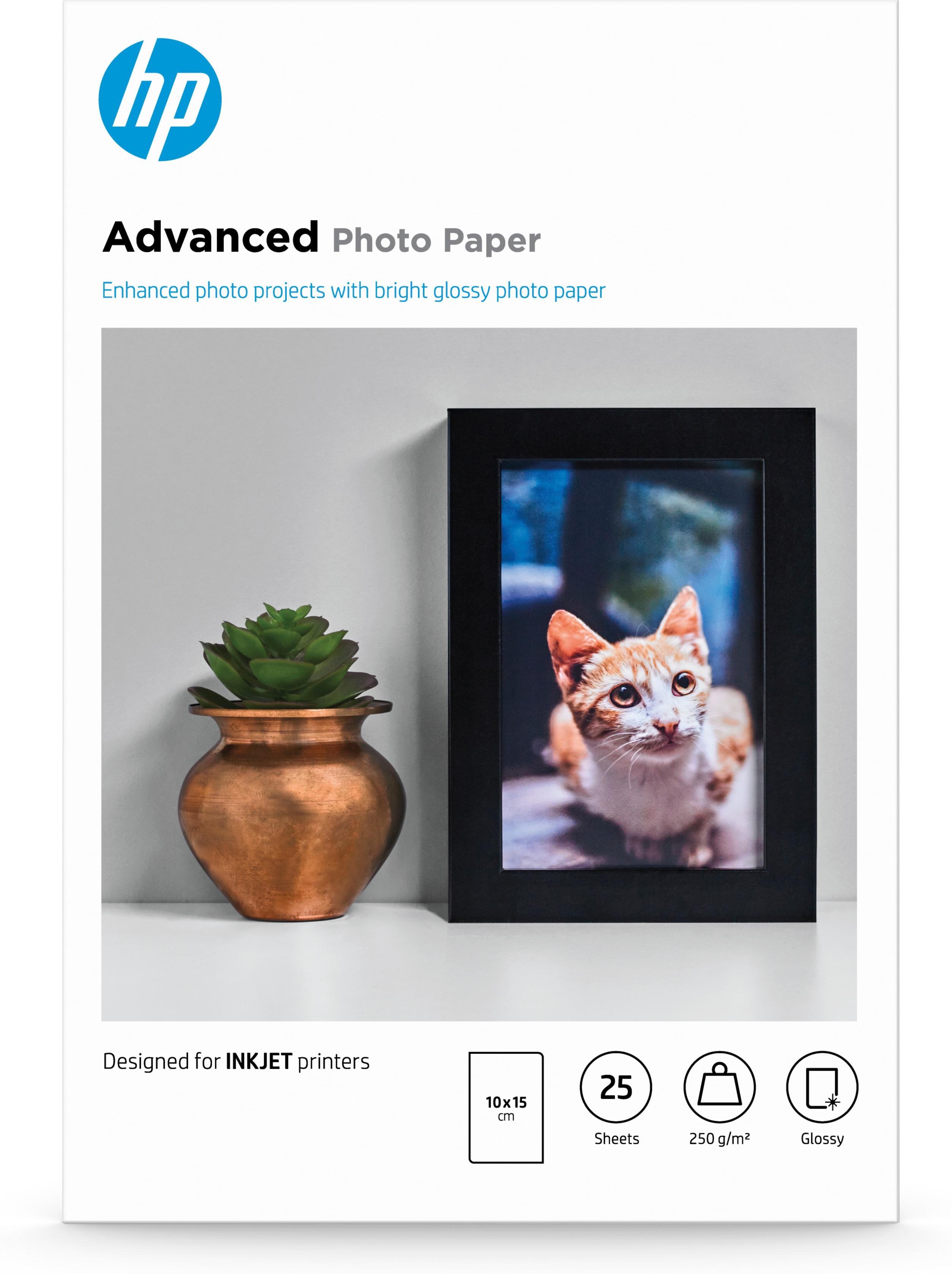 Carta fotografica HP Advanced Photo Paper lucida 250 g/m 10 x 15 cm senza bordi 25 fogli