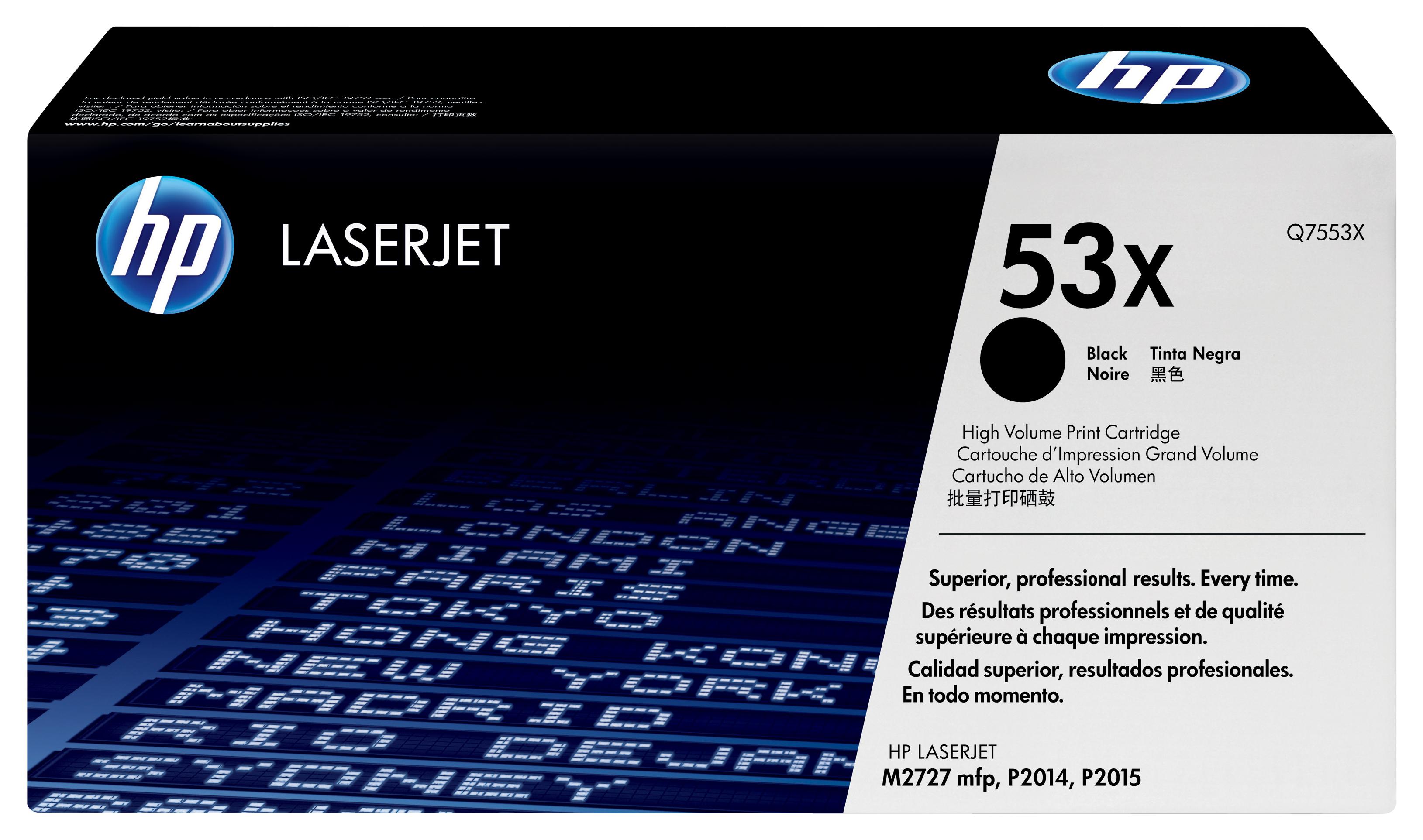 HP Cartuccia Toner originale nero ad alta capacitÃ  LaserJet 53X
