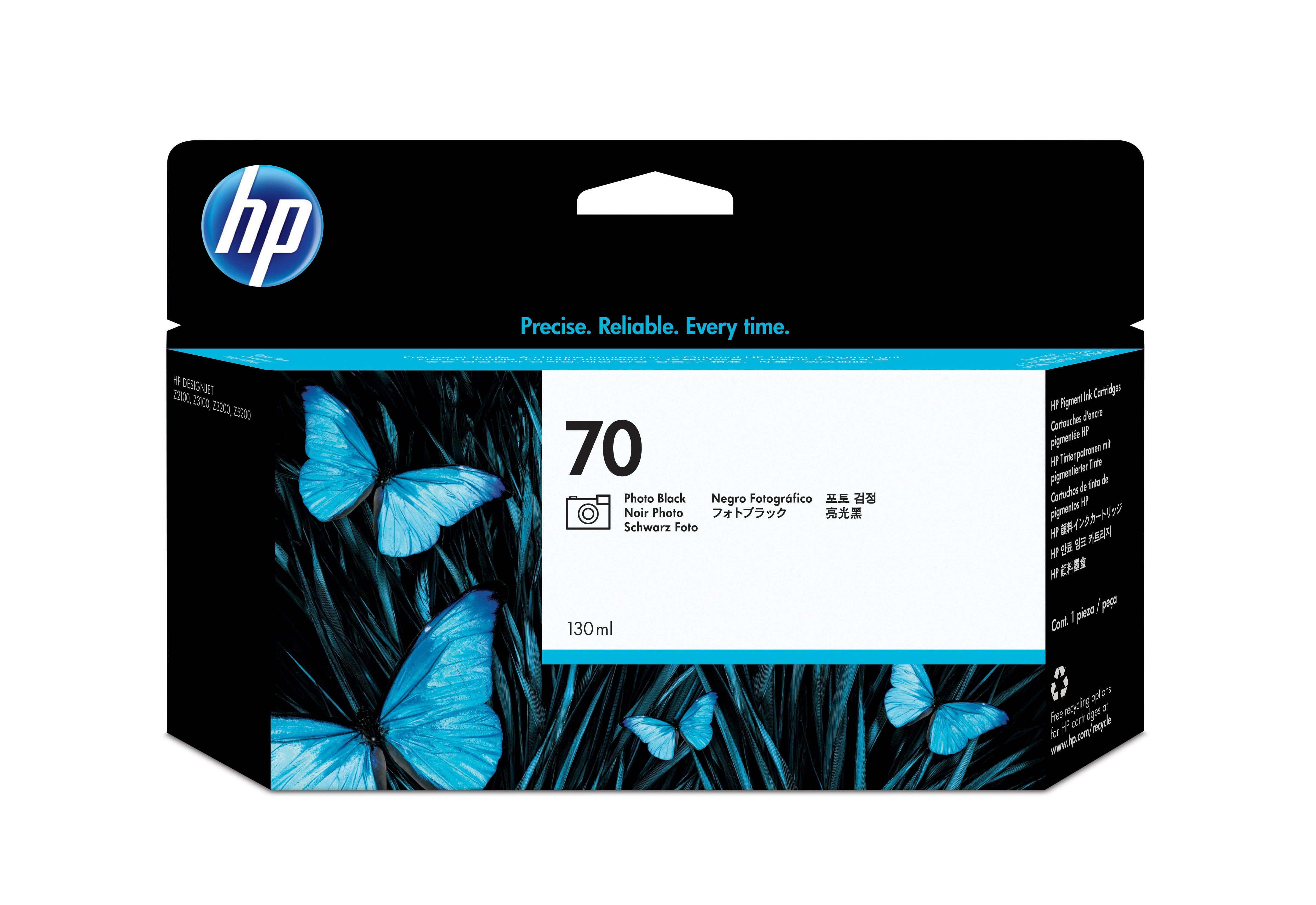 HP Cartuccia inchiostro nero fotografico DesignJet 70, 130 ml