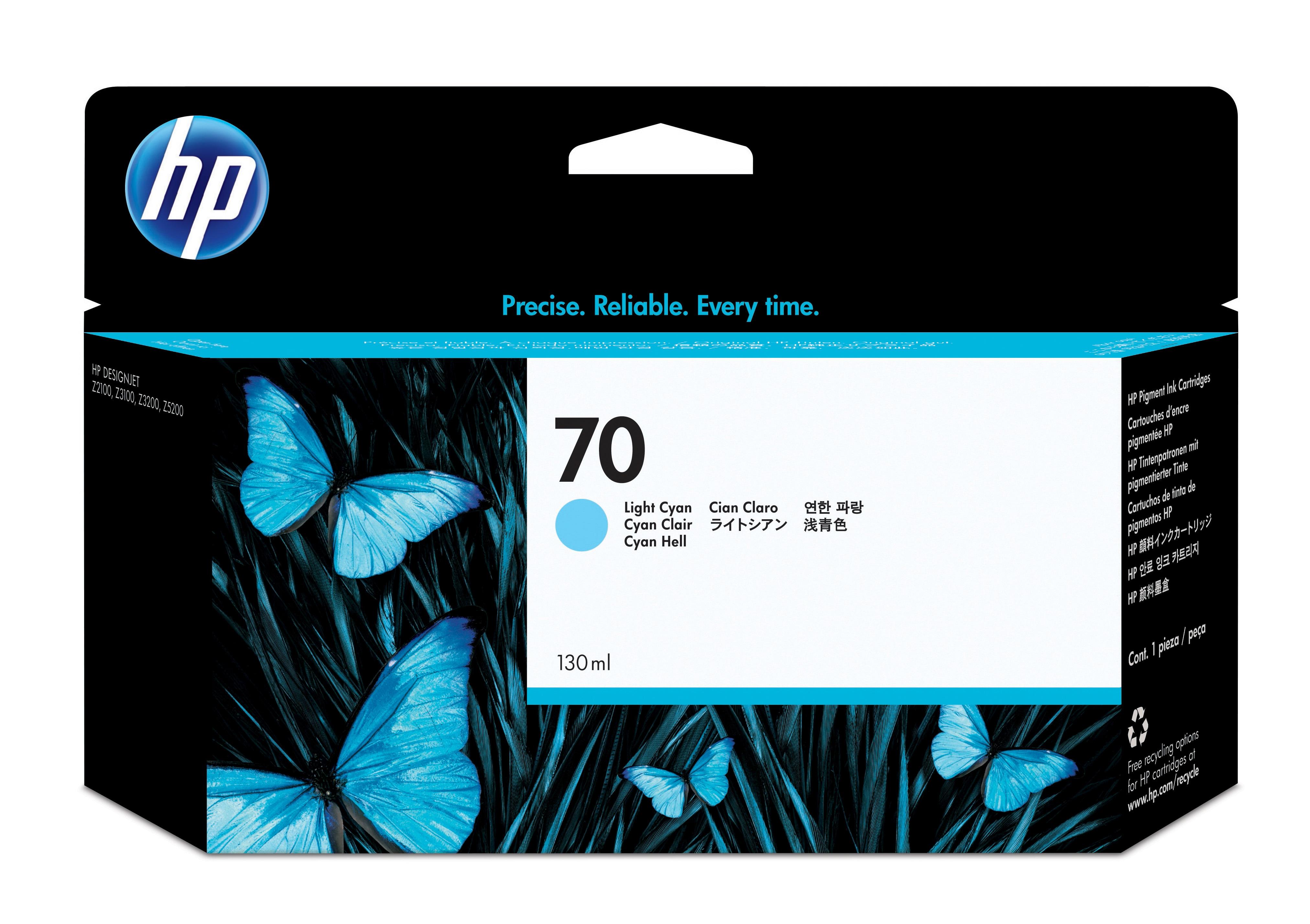 HP Cartuccia inchiostro ciano chiaro 70 130 ml