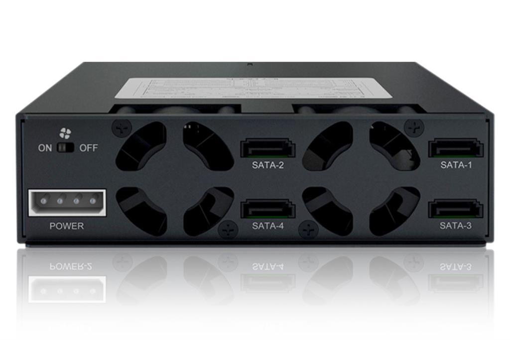 IcyDock ToughArmor MB994SP-4SB-1 - Rugged Full Metal 4 Bay 2.5" SATA HDD & SSD Backplane Cage for External 5.25" Bay