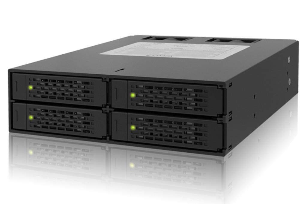 IcyDock ToughArmor MB994SP-4SB-1 - Rugged Full Metal 4 Bay 2.5" SATA HDD & SSD Backplane Cage for External 5.25" Bay