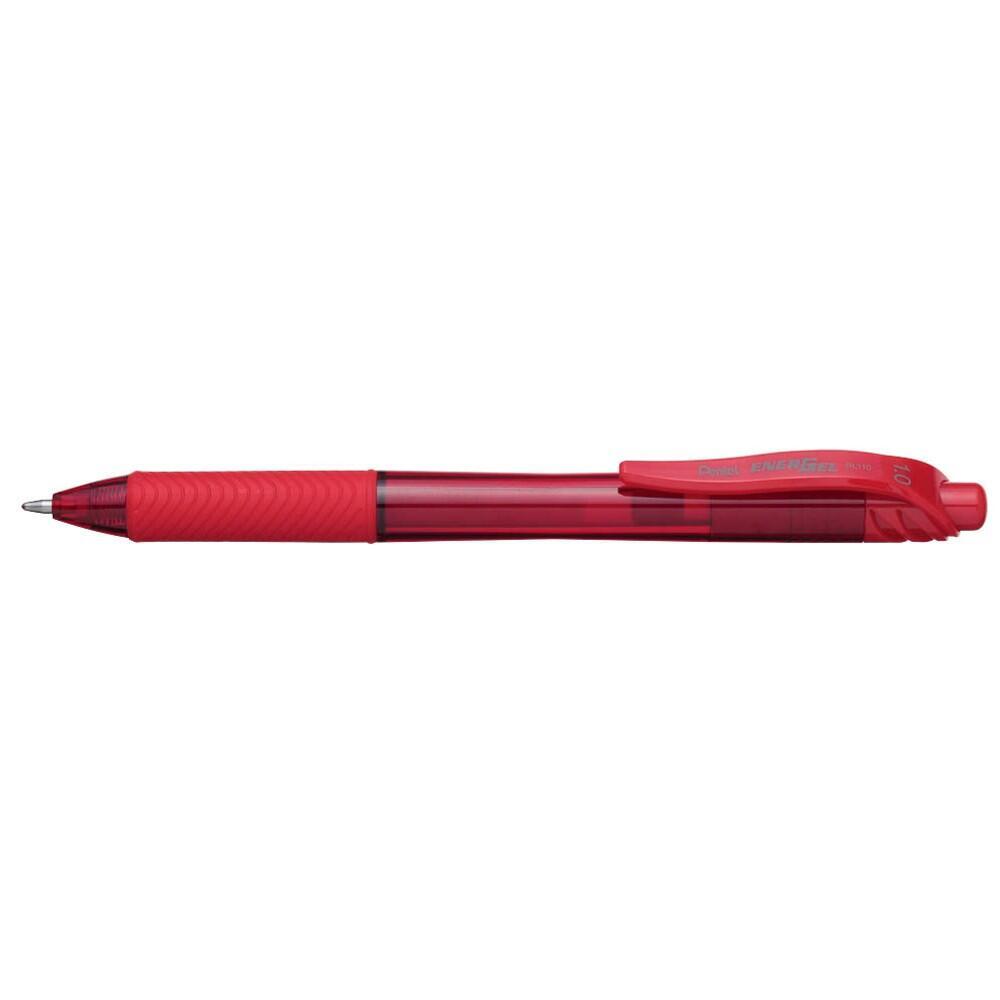 Pentel Energel X 10 Penna retrattile a clip Rosso