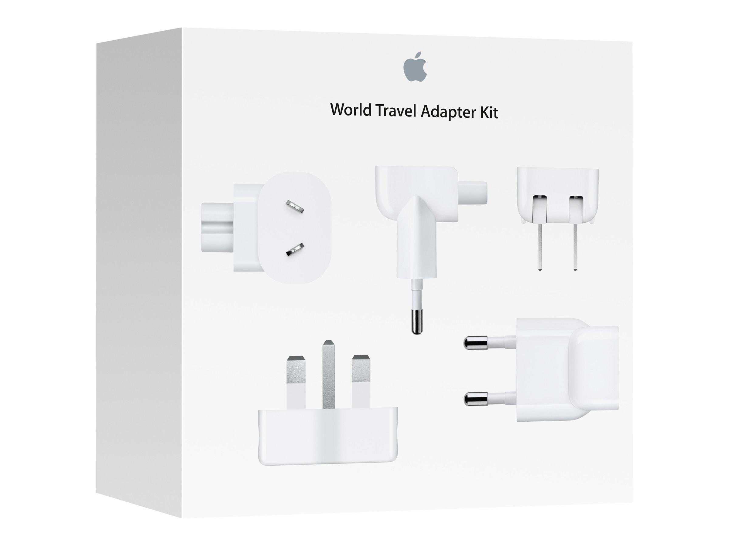 APPLE WORLD TRAVEL ADAPTER KIT - KIT ADAPTATEUR DE CONNECTEUR D'ALIMENTATION - POUR MACBOOK, MACBOOK AIR (FIN 2018, MI-2019), W