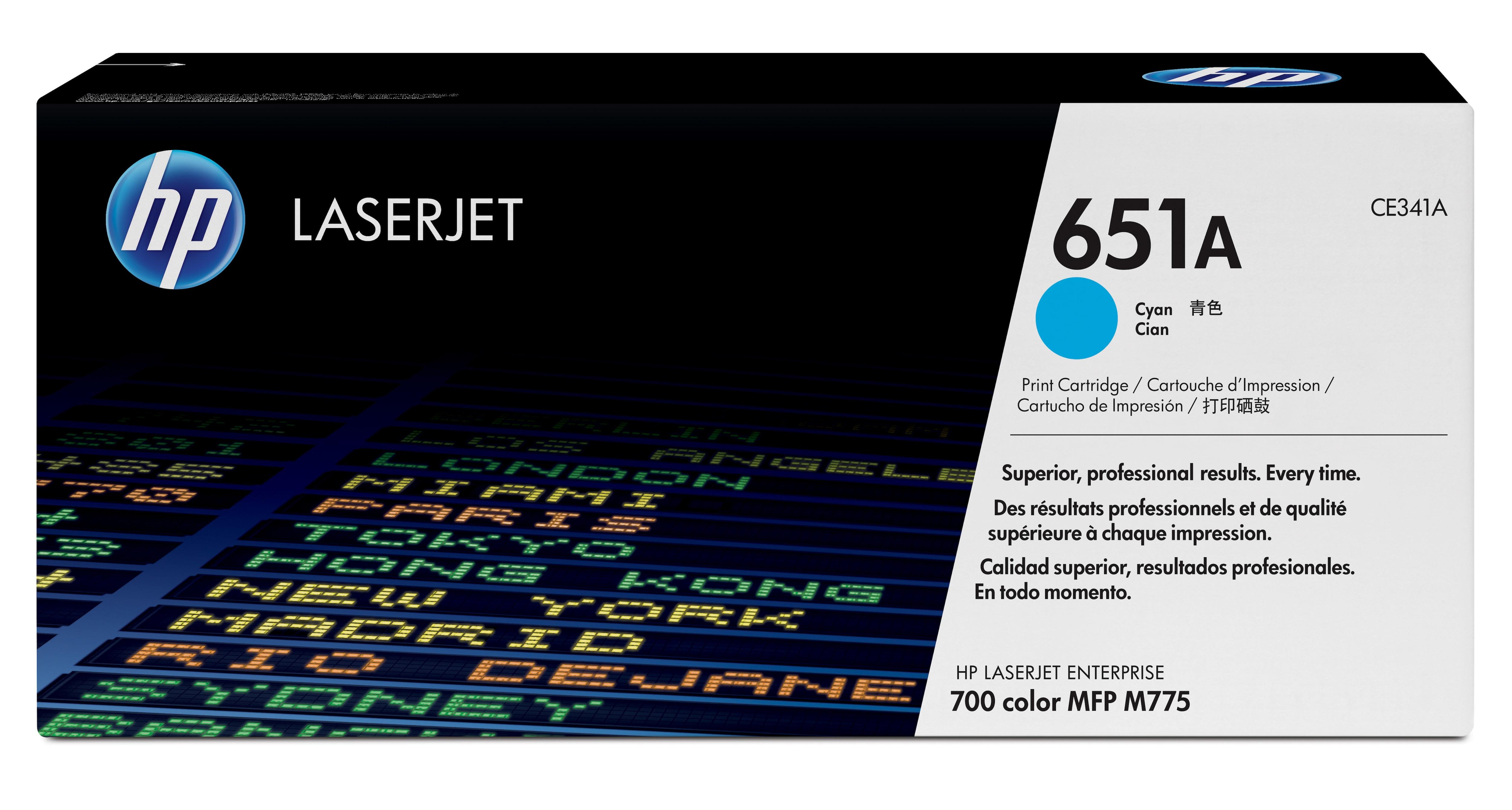 HP Cartuccia Toner originale ciano LaserJet 651A