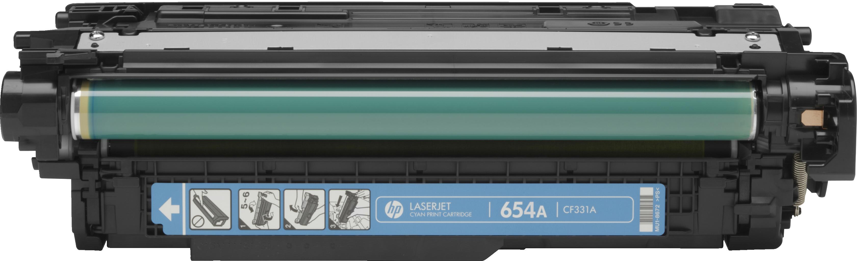 HP Cartuccia Toner originale ciano LaserJet 654A