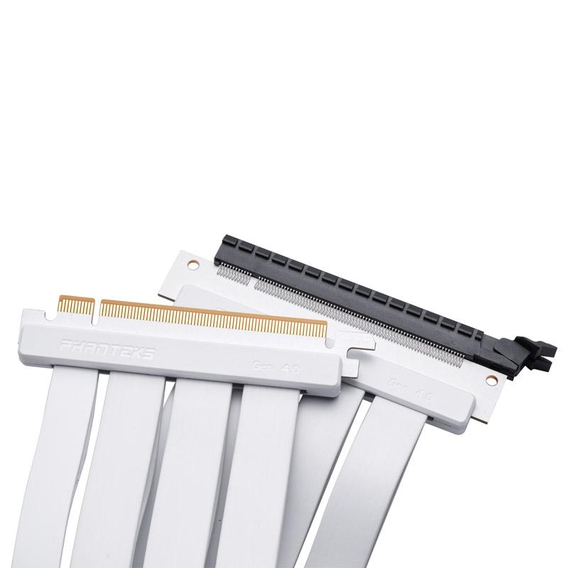Phanteks 300 mmFlatline PCI-E 4.0 x16Riser Cable 90 Adapter - White
