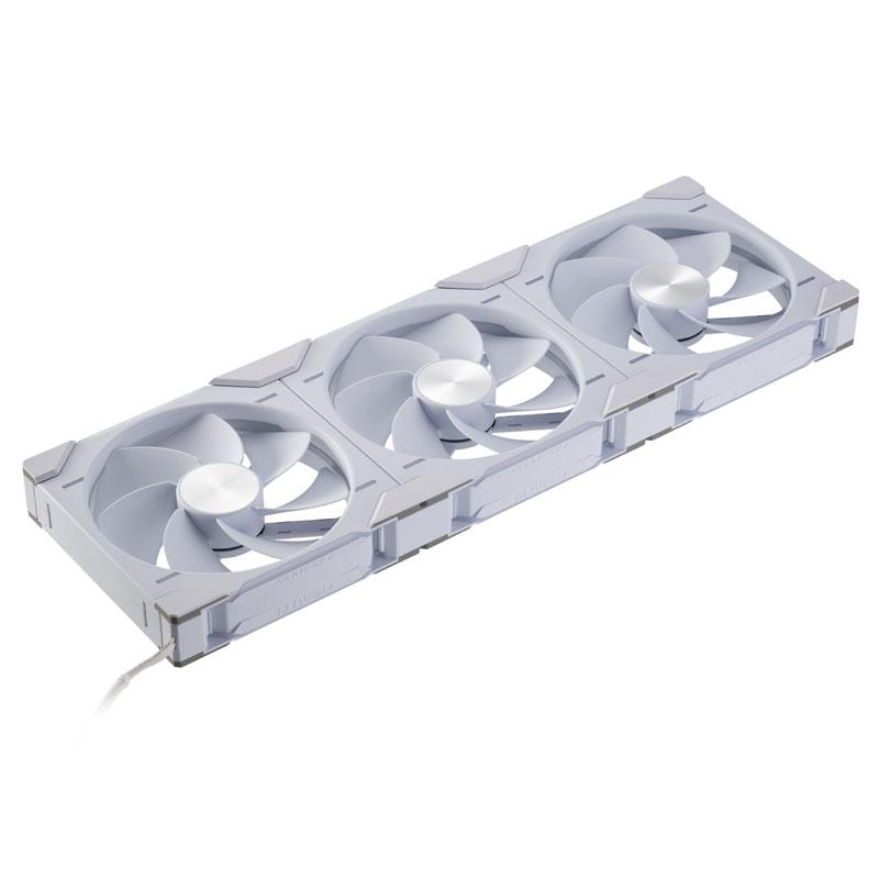 LOT DE 3 VENTILATEURS DE BOITIER PHANTEKS D30 REVERSE AIRFLOW RGB - 14CM (BLANC)