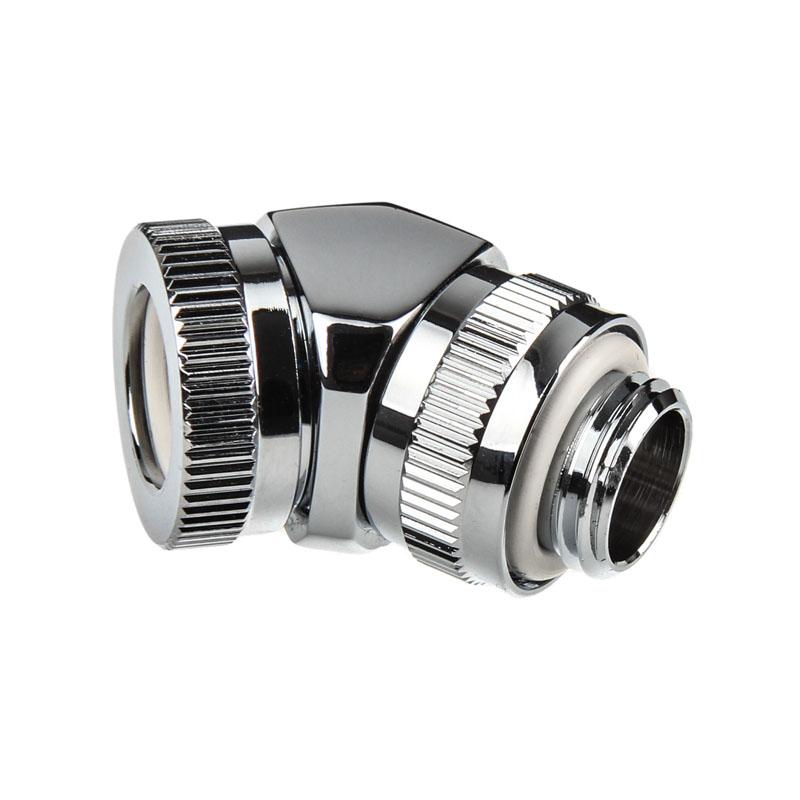 Phanteks 12mm Hard Tube Rotary Fitting 45 G1/4 - Chrome