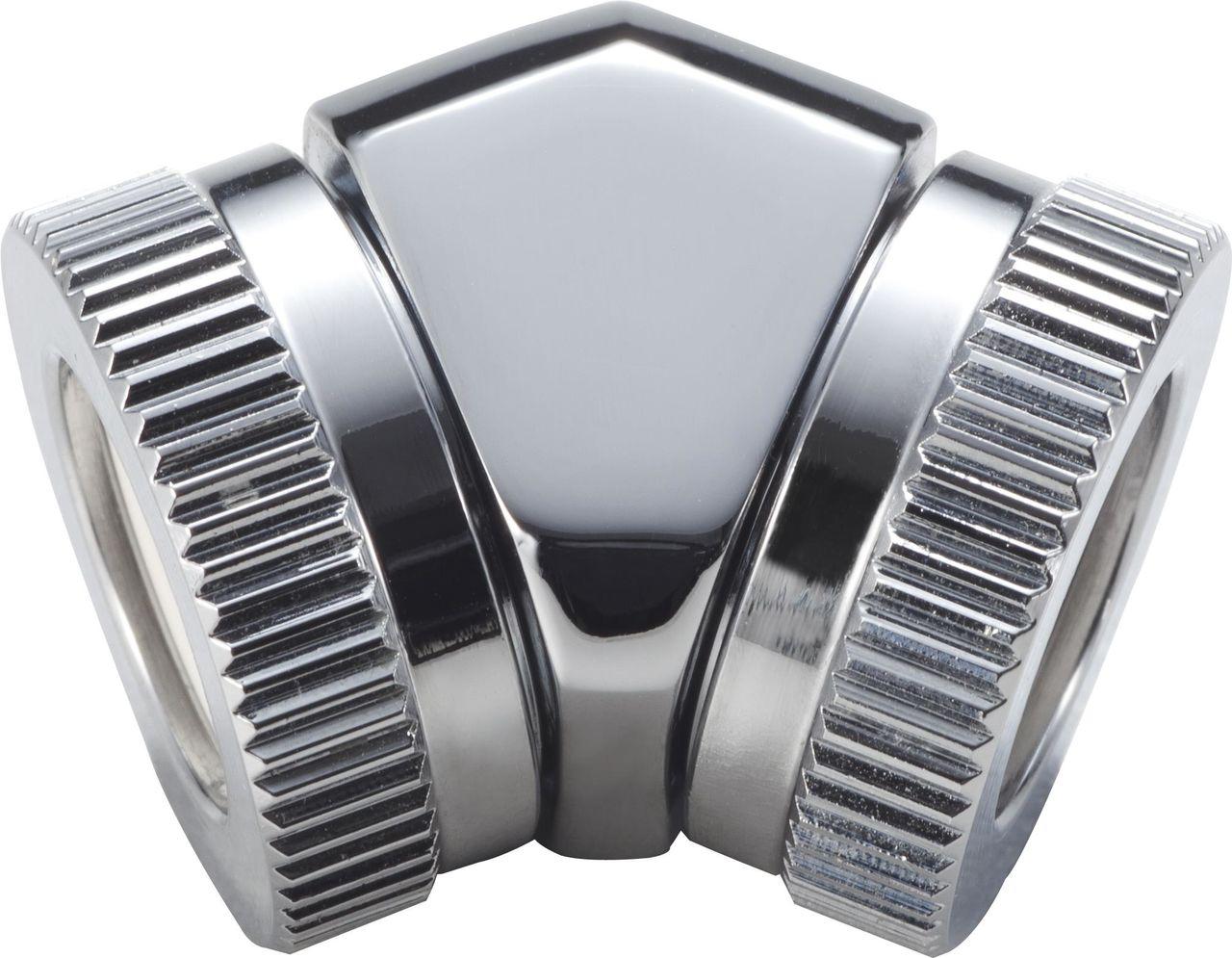Phanteks 12mm Hard Tube Adapter 45 - Chrome