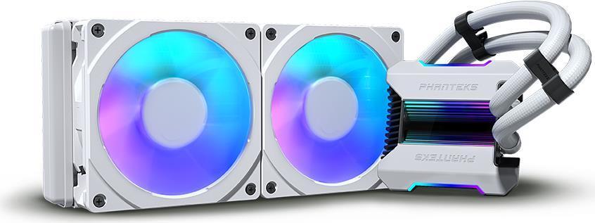 Phanteks Glacier One 240MPH All In One CPU Water Cooler HALOS D-RGB White - 240m