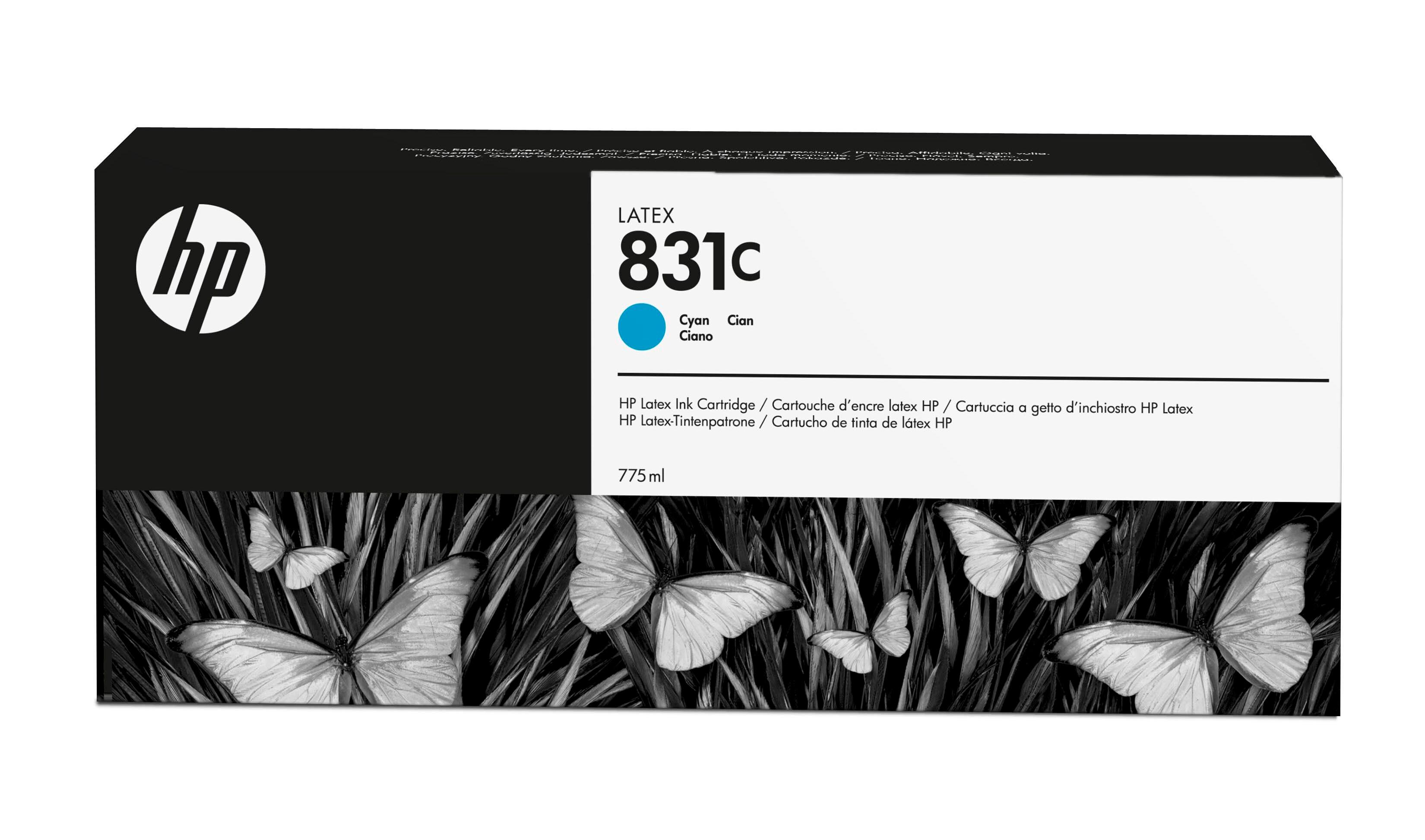 HP Cartuccia di inchiostro Latex ciano 831C da 775 ml