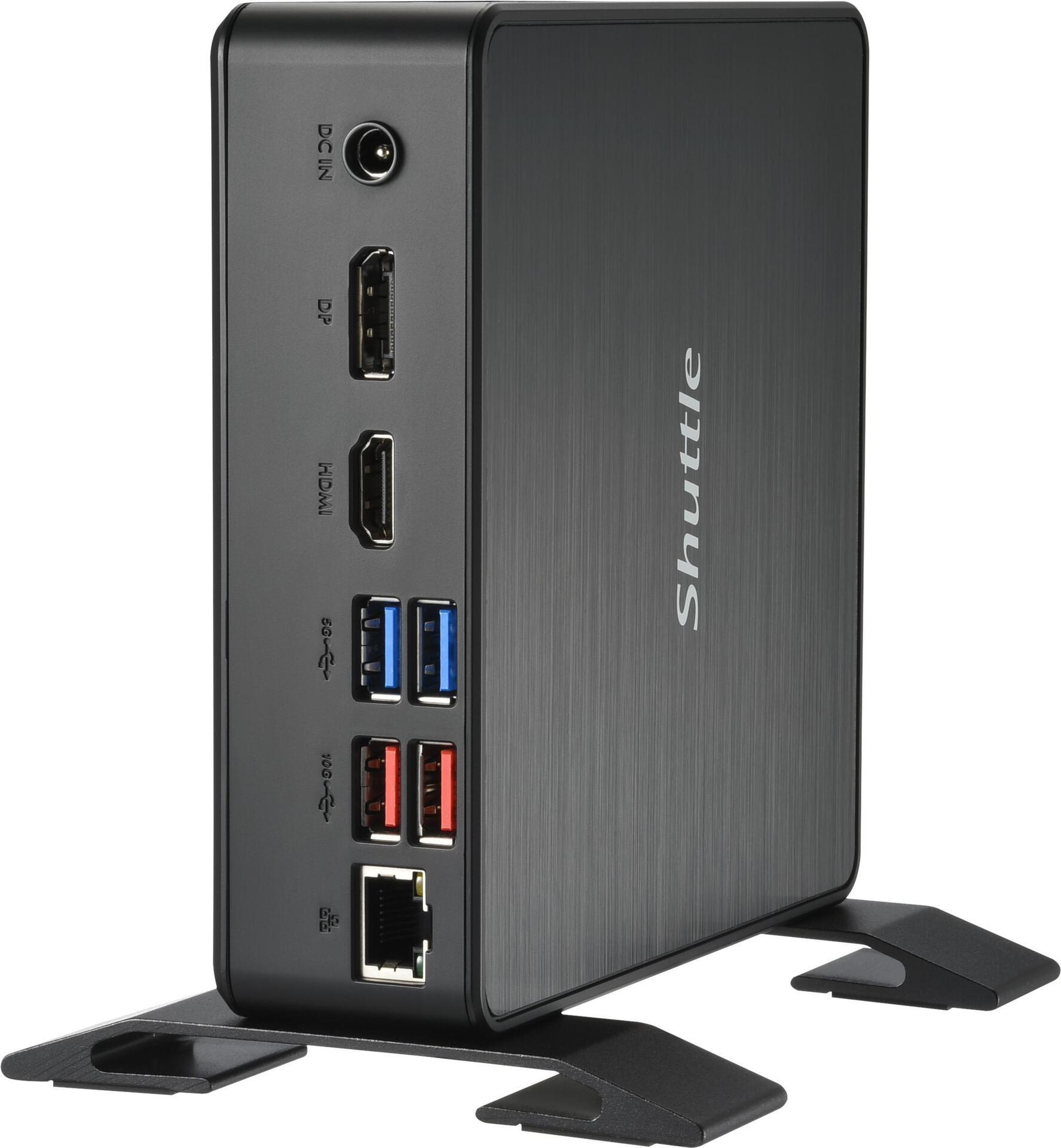 Shuttle NC40U3 barebone per PC/stazione di lavoro 0.84L sized PC Nero Intel SoC i3-1215U (NC40U3 I3-1215U 65W EXT. - GLN WLAN H