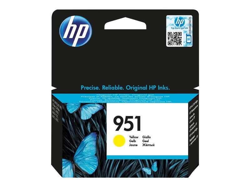 HP 951 Yellow Original Ink Cartridge - Ink - [Y] - per HP OfficeJet Pro 250dw, 270dw, 8100, 8600 series