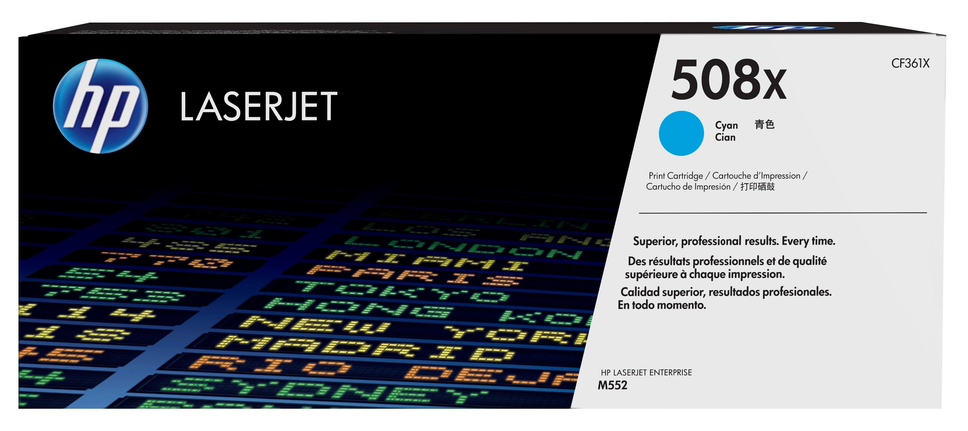 HP Cartuccia Toner ciano originale ad alta capacitÃ  LaserJet 508X