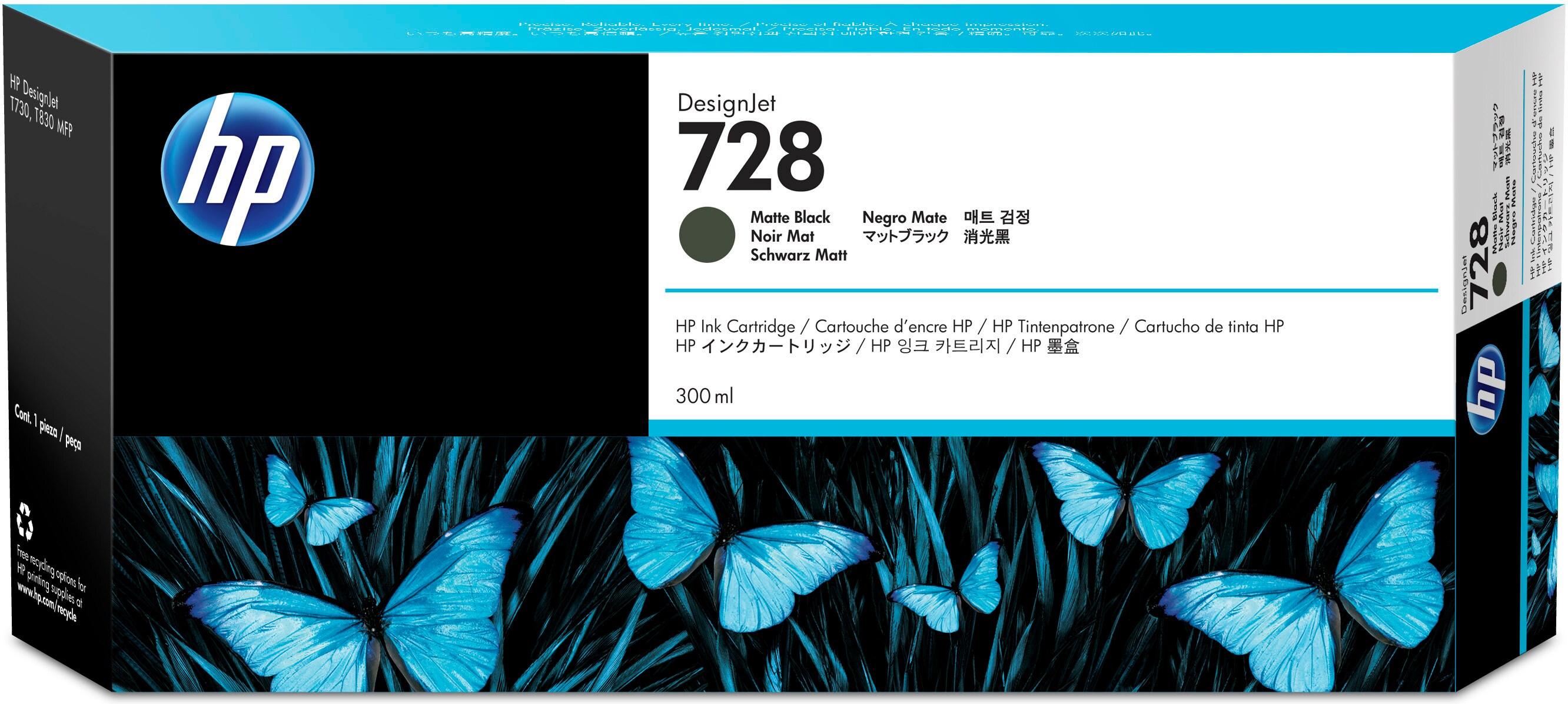 HP Cartuccia inchiostro nero opaco DesignJet 728 300 ml