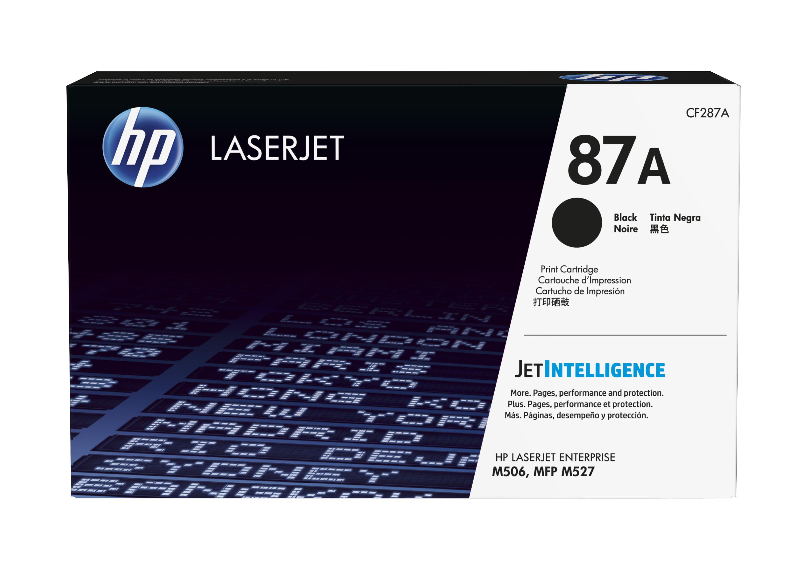HP 87A Black LaserJet Toner Cartridge - Toner - [K] - per HP LaserJet Enterprise M506/MFP M527 & LaserJet Pro M501 / HP LaserJe