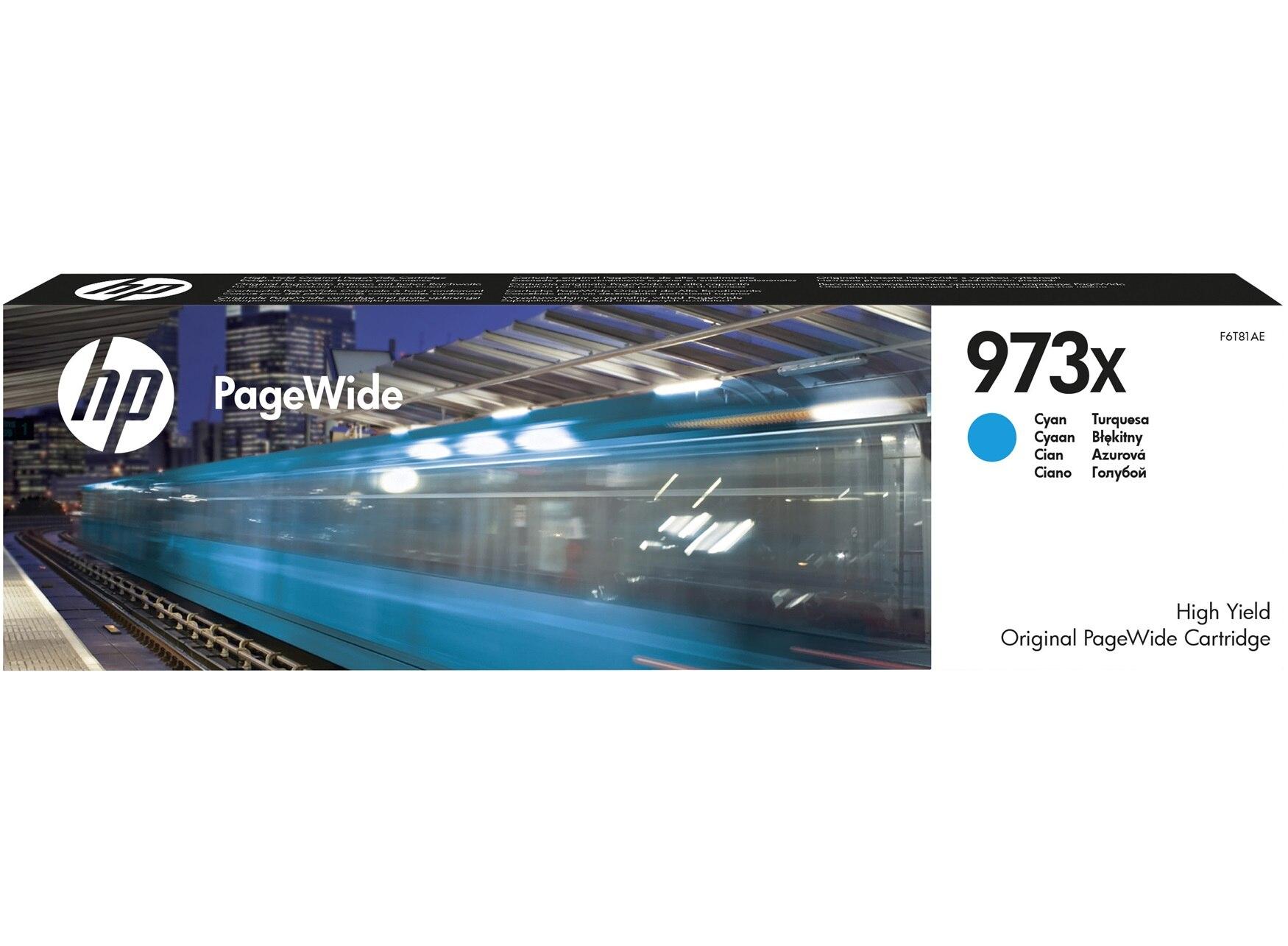 HP Cartuccia ciano ad alta capacitÃ  originale 973X PageWide