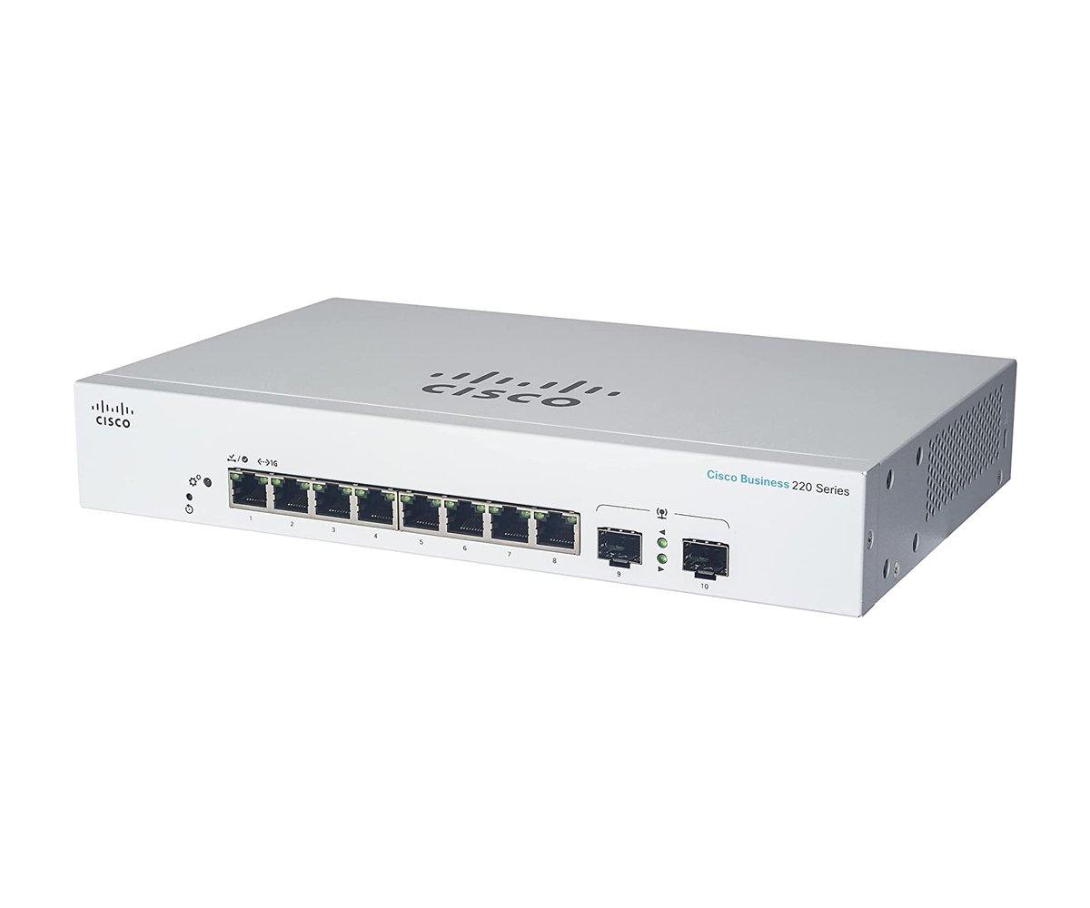 Cisco CBS220-8T-E-2G Switch 8x RJ45 1000Mb/s 2x SFP Desktop