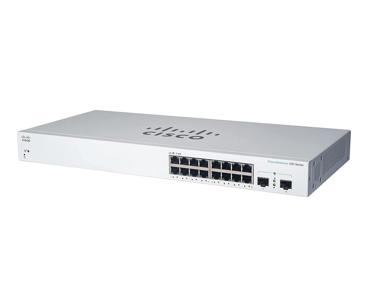 Cisco CBS220-16T-2G Switch 16x RJ45 1000Mb/s 2x SFP Desktop Rack