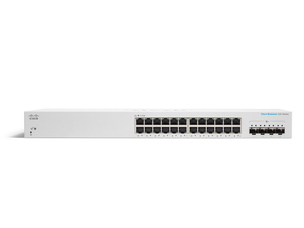 Cisco CBS220-24T-4G Switch 24x RJ45 1000Mb/s 4x SFP Desktop Rack