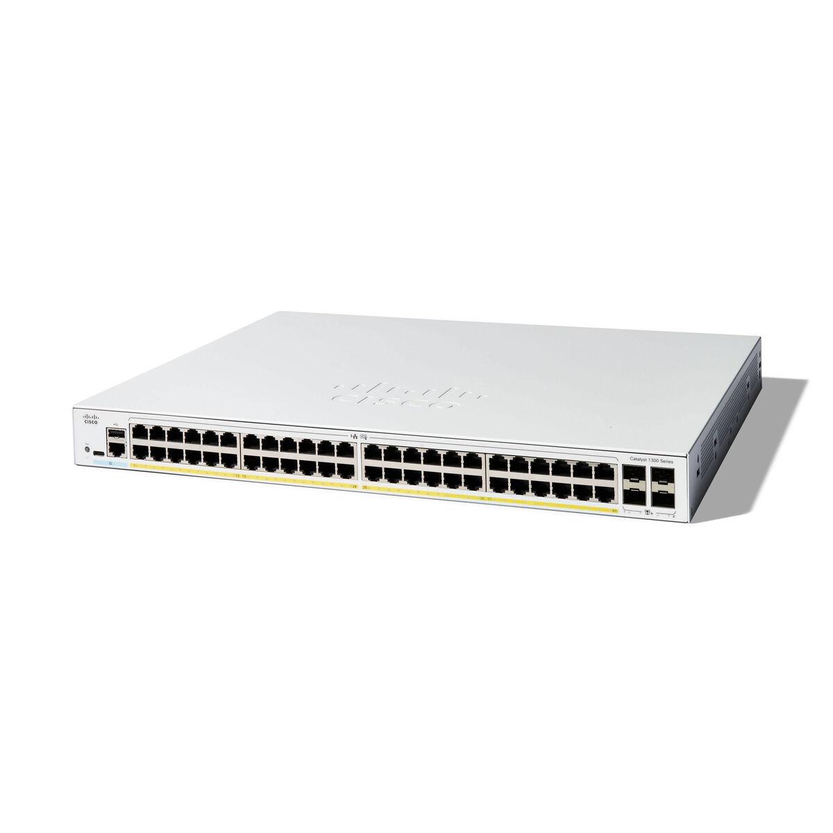 Cisco C1300-48FP-4X switch di rete Gestito L2/L3 Gigabit Ethernet [10/100/1000] Bianco (Catalyst 1300 48 port GE Full PoE 4x10G