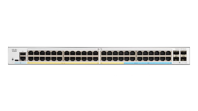 Cisco Catalyst 1300-48MGP-4X - Switch - L3 - Managed - 48 x 10 Gigabit Ethernet + 4 x 10 Gigabit SFP+ - rack-mountable - PoE+ [