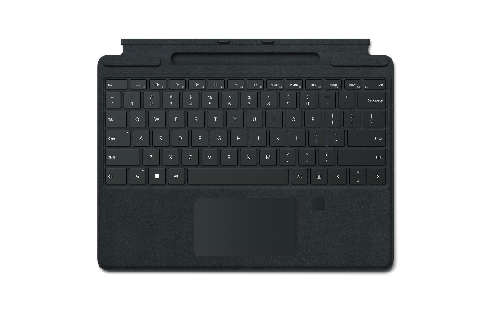 Microsoft Surface Pro Signature Keyboard with Fingerprint Reader Nero Microsoft Cover port QWERTZ Tedesco