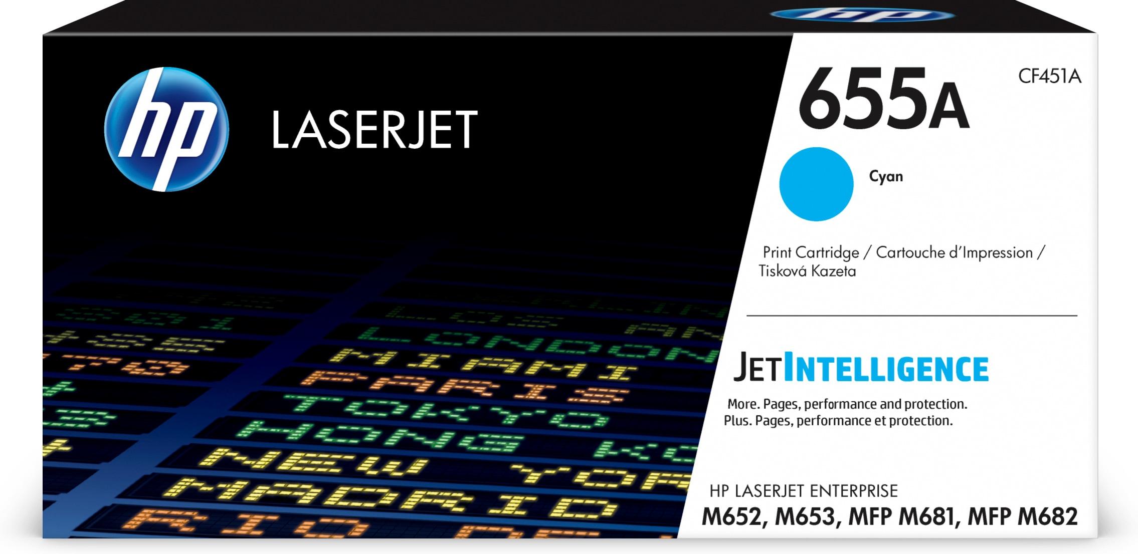 HP 655A Cyan LaserJet Toner Cartridge - Toner - [C] - per HP Color LaserJet Enterprise M652 / M653 / HP Color LJ Managed E65050