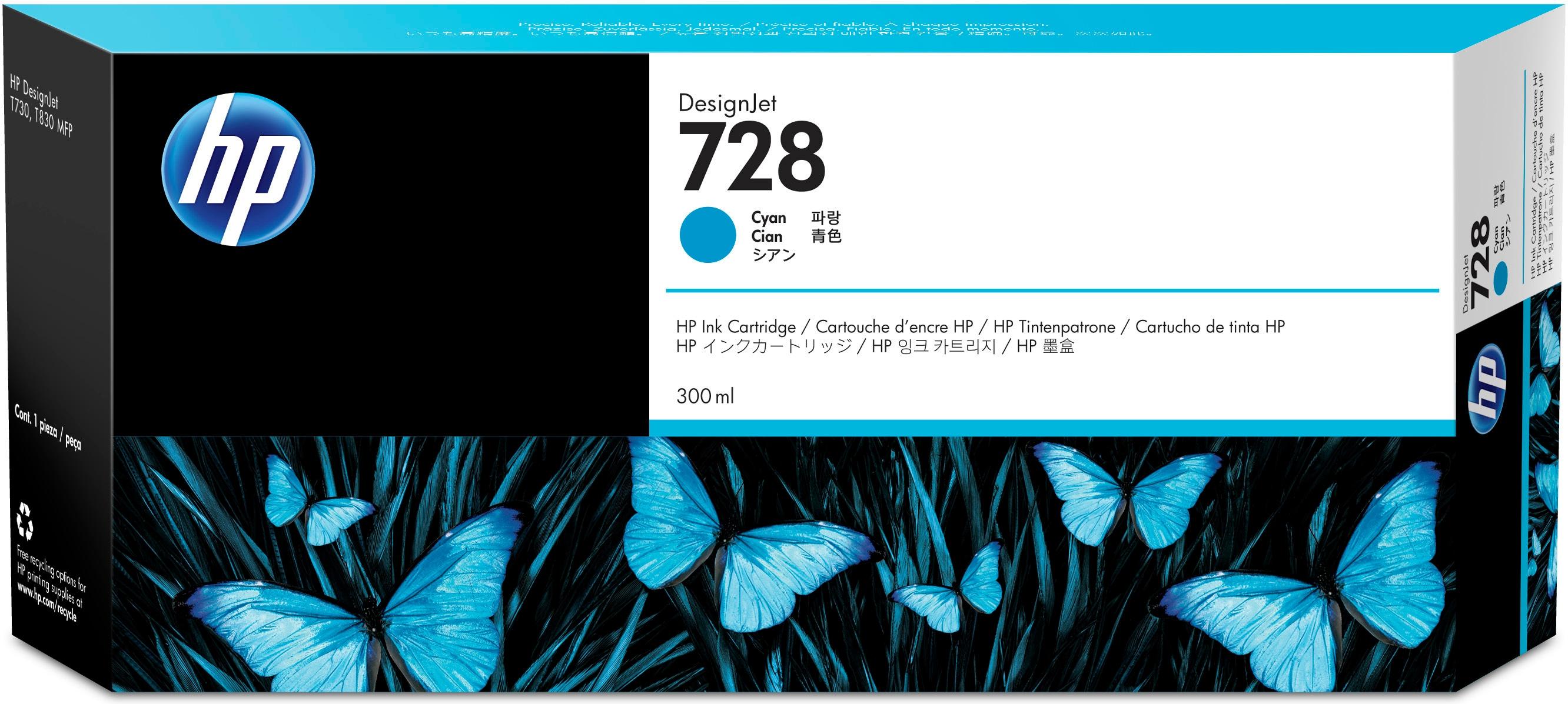 HP Cartuccia inchiostro ciano DesignJet 728 300 ml