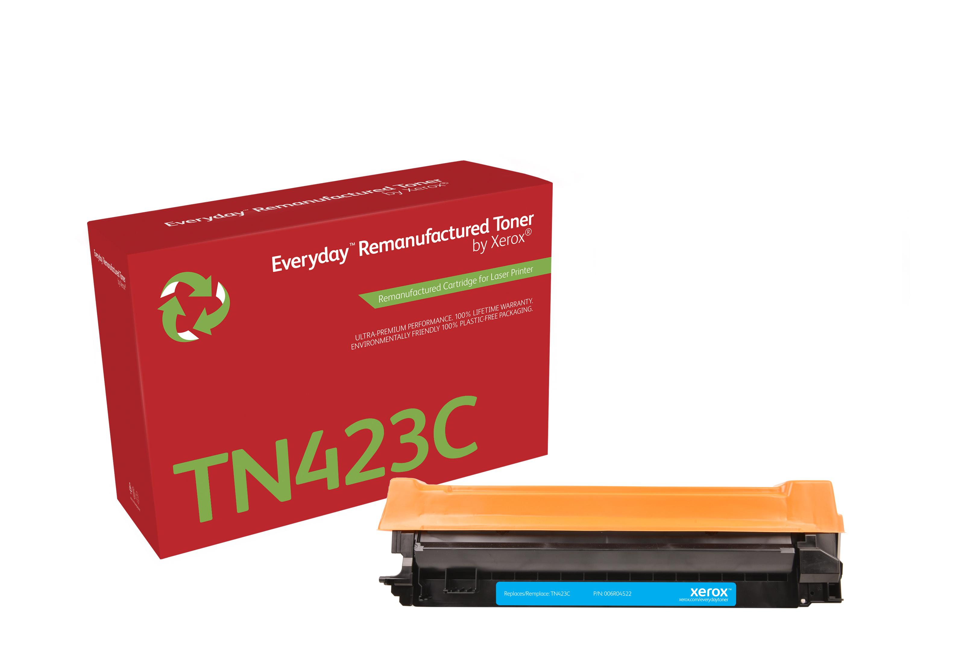 Everyday Toner rigenerato di Xerox Ciano compatibile con Brother TN423C High capacity
