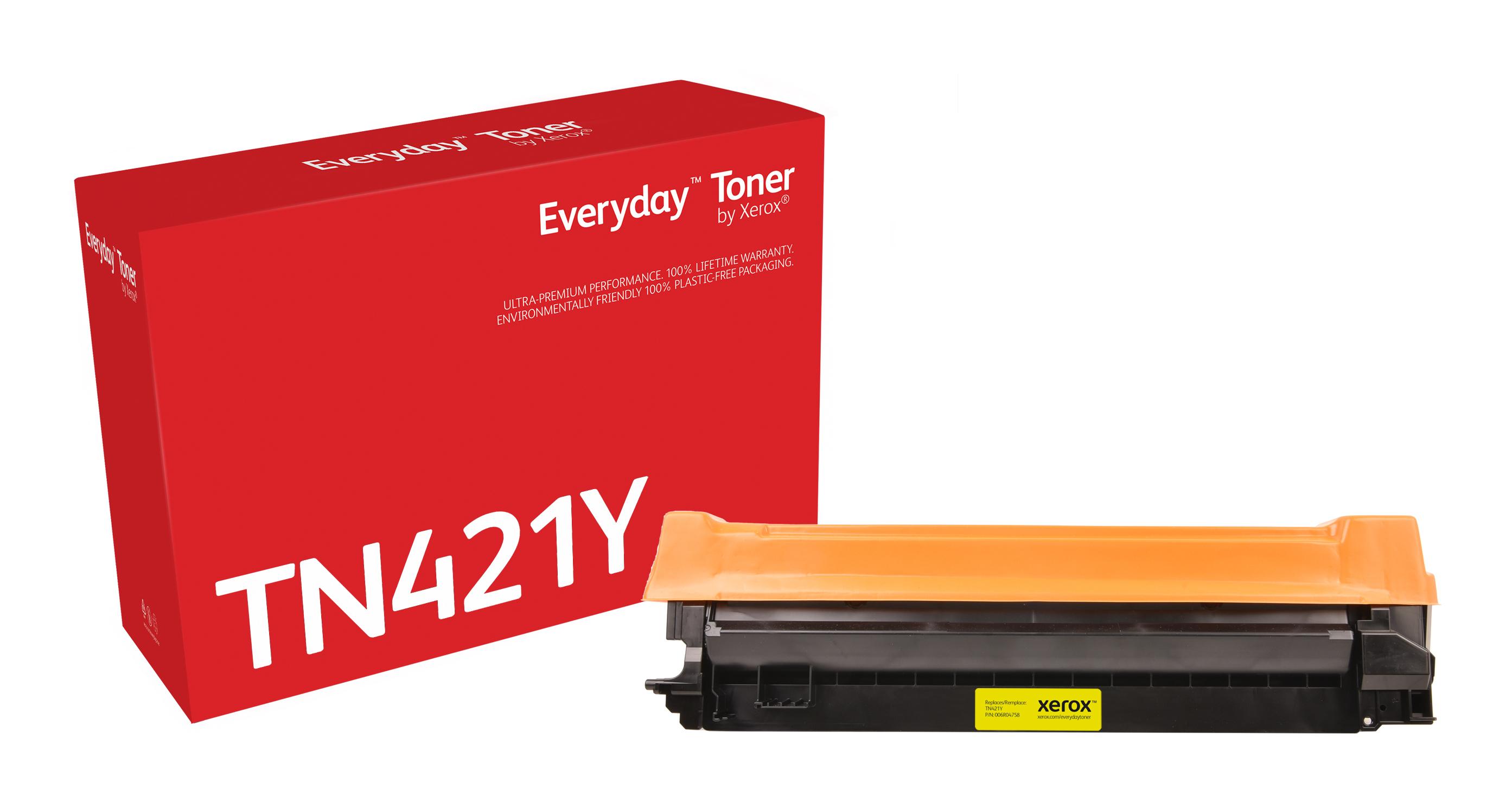 Everyday Toner â¢ di Xerox Giallo compatibile con Brother TN-421Y, CapacitÃ  standard (Everyday - kompatibel - tonerpatro