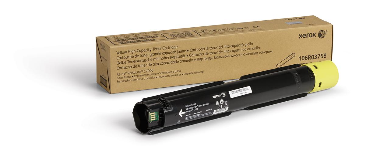 Xerox Cartuccia toner Giallo a High capacity da 10100 Pagine per Stampante a colori Â® VersaLinkÂ® C7000 (106R03758)