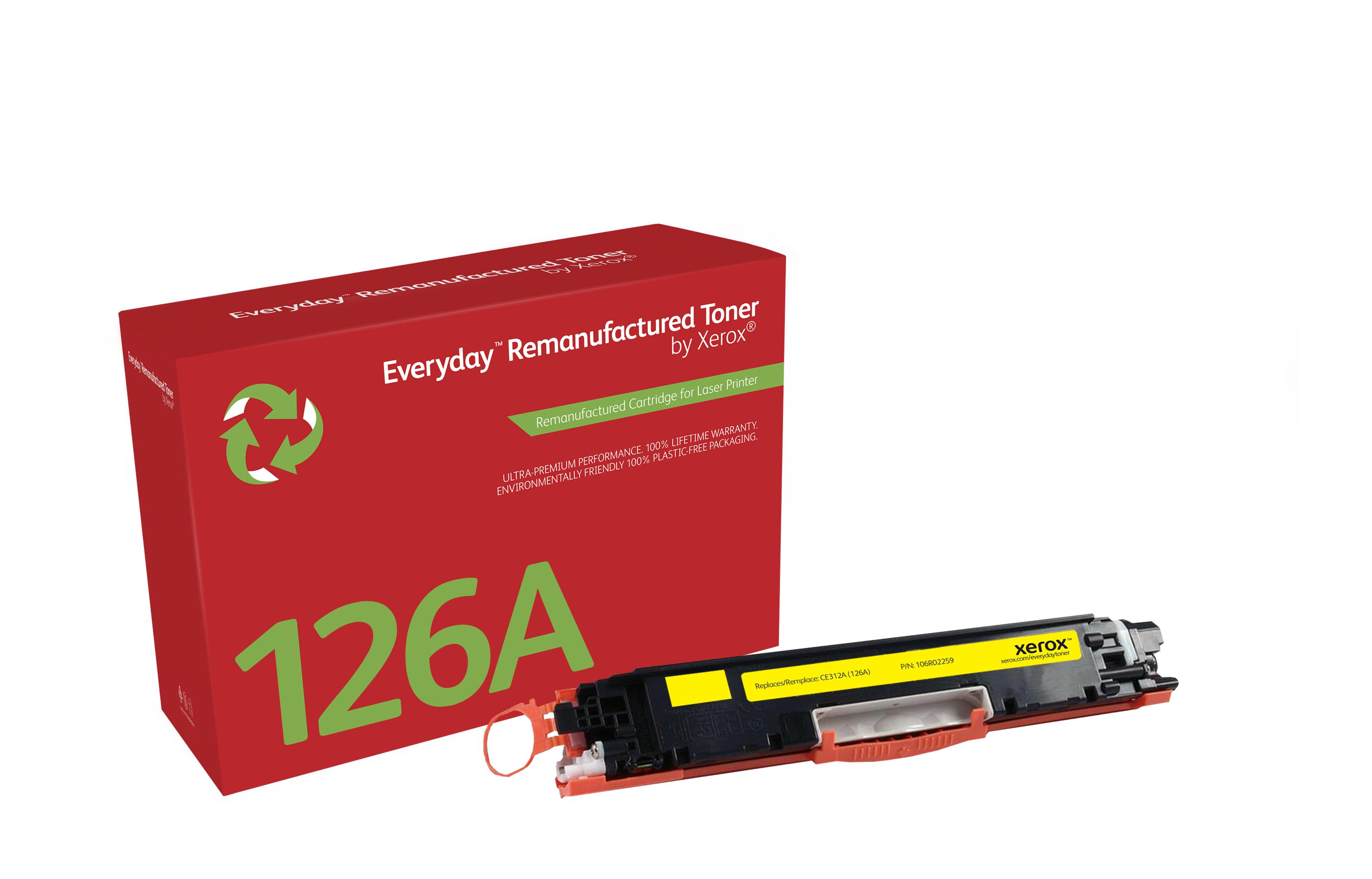 Everyday Rigenerato Toner rigenerato Everyday di Xerox Giallo compatibile con HP 126A (CE312A) Capacit standard