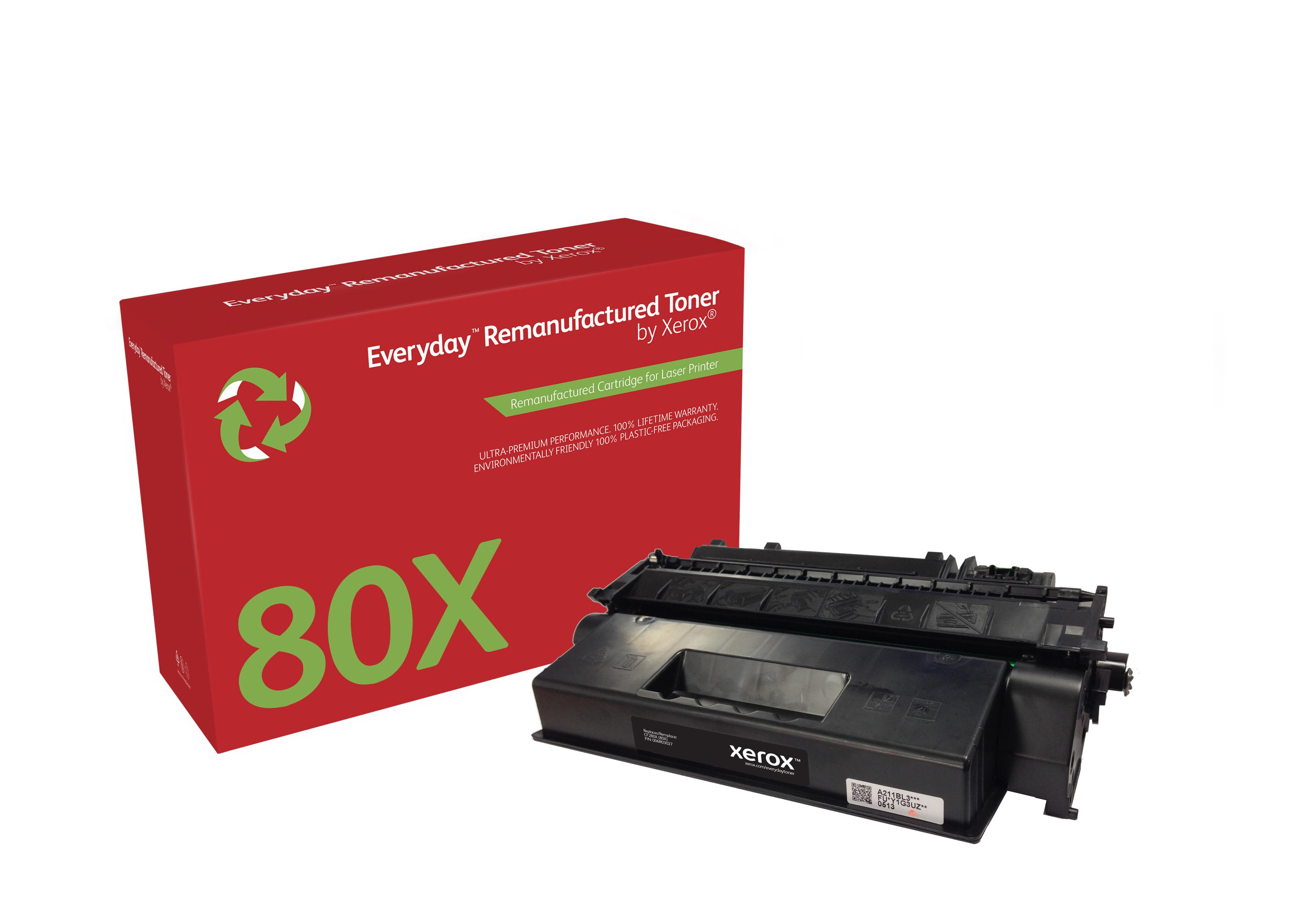 Everyday Toner rigenerato di Xerox Mono compatibile con HP 80X (CF280X) High capacity