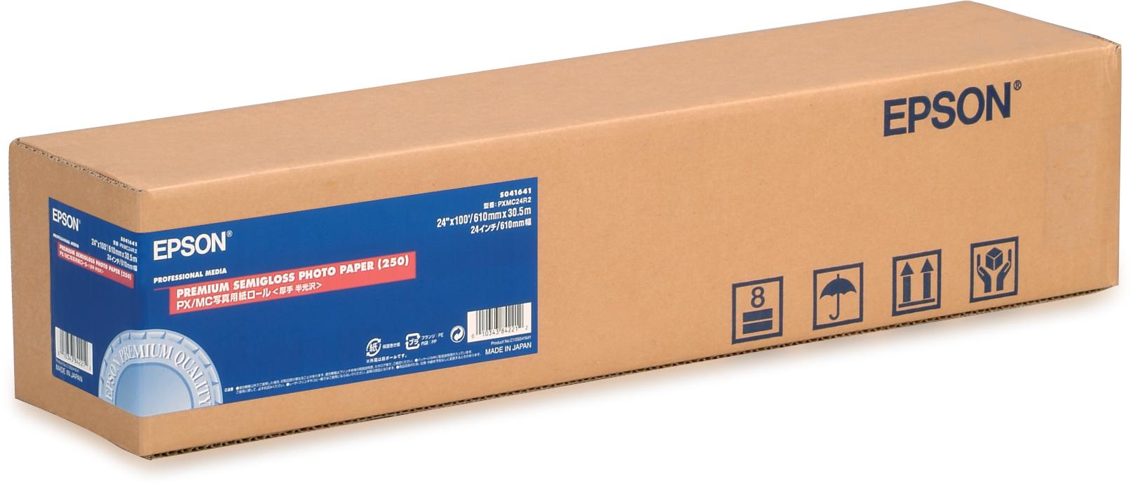 Epson Carta fotografica semilucida Premium (250), in rotoli da 60, 96cm (24") x 30, 5m. [C13S041641]